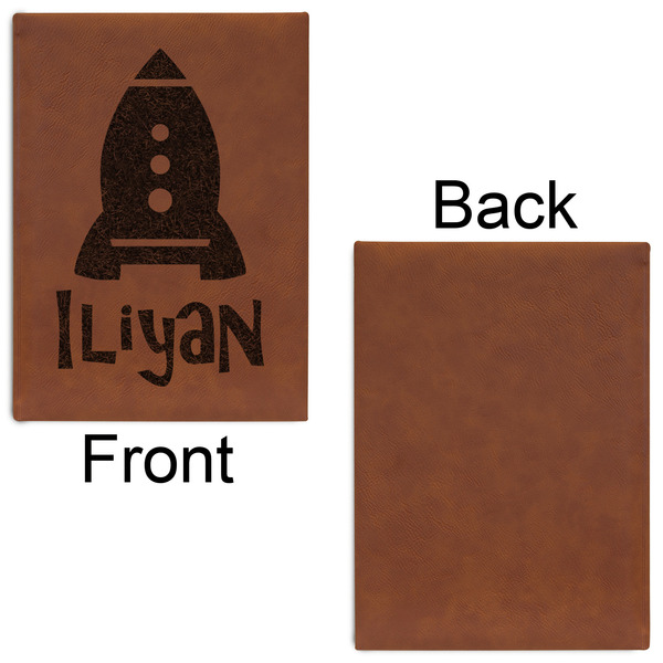 Space Explorer Leatherette Journal - Large - Single Sided - Front & Back View