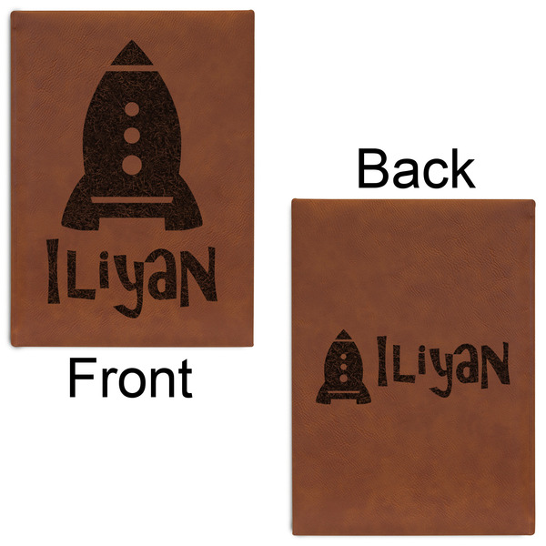 Space Explorer Leatherette Journals - Large - Double Sided - Front & Back View