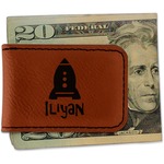 Space Explorer Leatherette Magnetic Money Clip - Double Sided (Personalized)