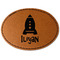 Space Explorer Faux Leather Iron On Patch - Oval (Personalized)