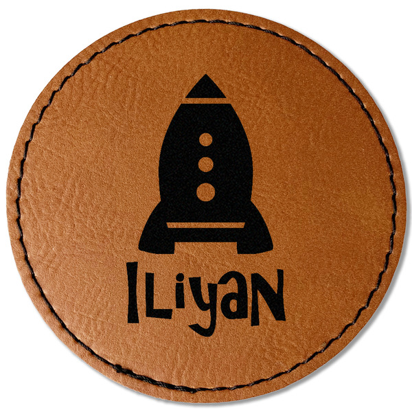 Space Explorer Leatherette Patches - Round