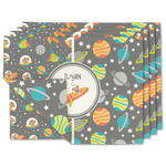 Space Explorer Double-Sided Linen Placemat - Set of 4 w/ Name or Text