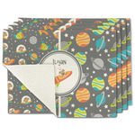 Space Explorer Single-Sided Linen Placemat - Set of 4 w/ Name or Text
