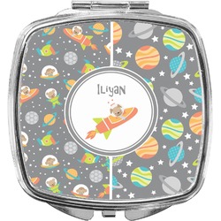 Space Explorer Compact Makeup Mirror (Personalized)