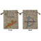 Space Explorer Medium Burlap Gift Bag - Front & Back (Personalized)