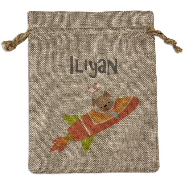 Custom Space Explorer Burlap Gift Bag (Personalized)