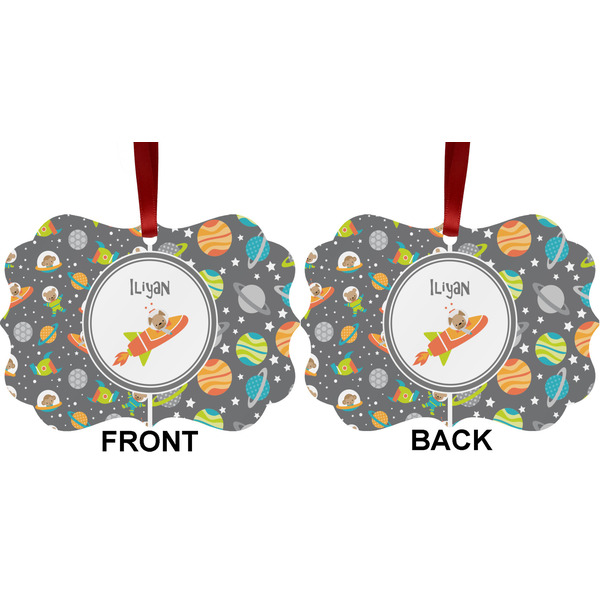 Space Explorer Metal Benilux Ornament - Front and Back (APPROVAL)