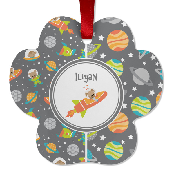 Space Explorer Metal Paw Ornament - Front