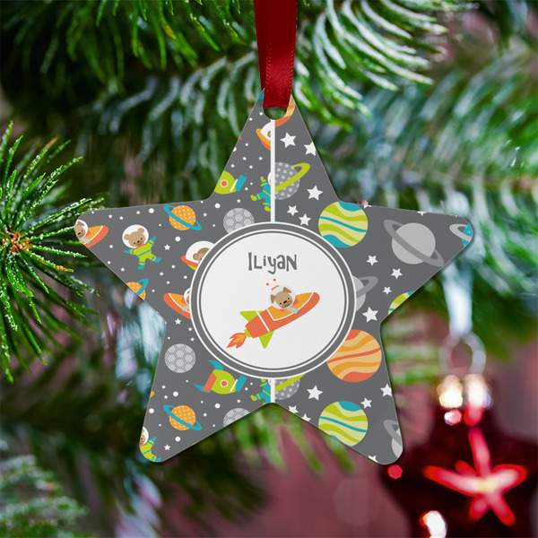 Space Explorer Metal Star Ornament - Lifestyle