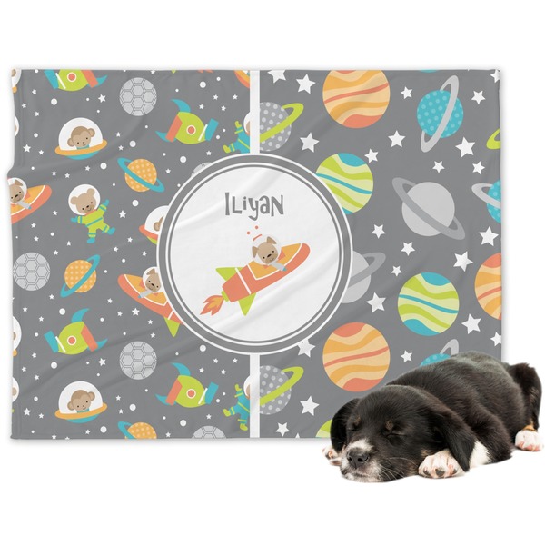 Custom Space Explorer Dog Blanket (Personalized)