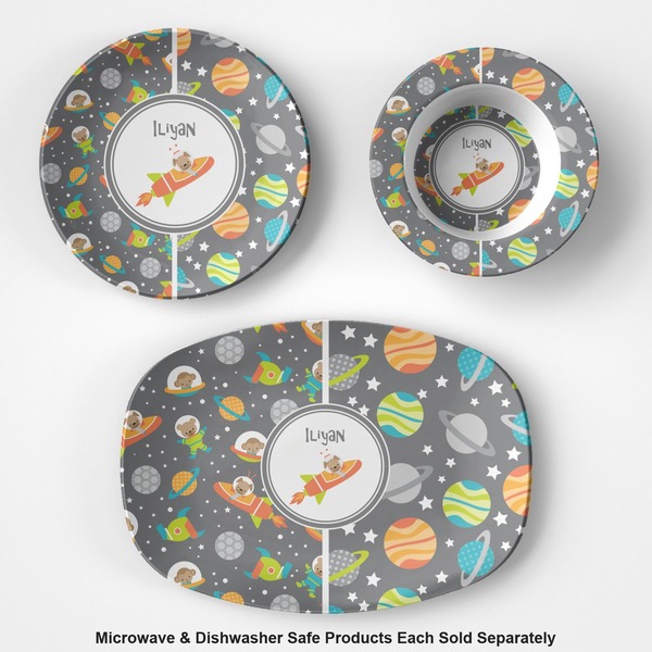 Space Explorer Microwave & Dishwasher Safe CP Plastic Dishware - Group
