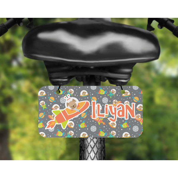 Space Explorer Mini License Plate on Bicycle - LIFESTYLE Two holes