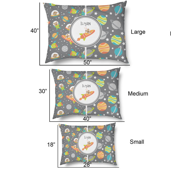 Space Explorer Outdoor Dog Beds - SIZE CHART