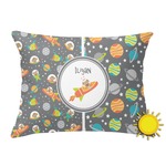 Space Explorer Outdoor Throw Pillow (Rectangular) (Personalized)