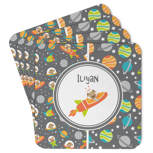 Custom Space Explorer Paper Coasters w/ Name or Text