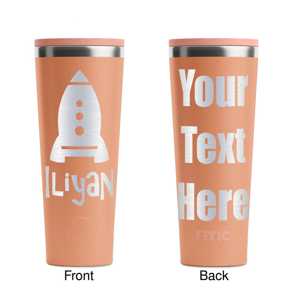 Space Explorer Peach RTIC Everyday Tumbler - 28 oz. - Front and Back