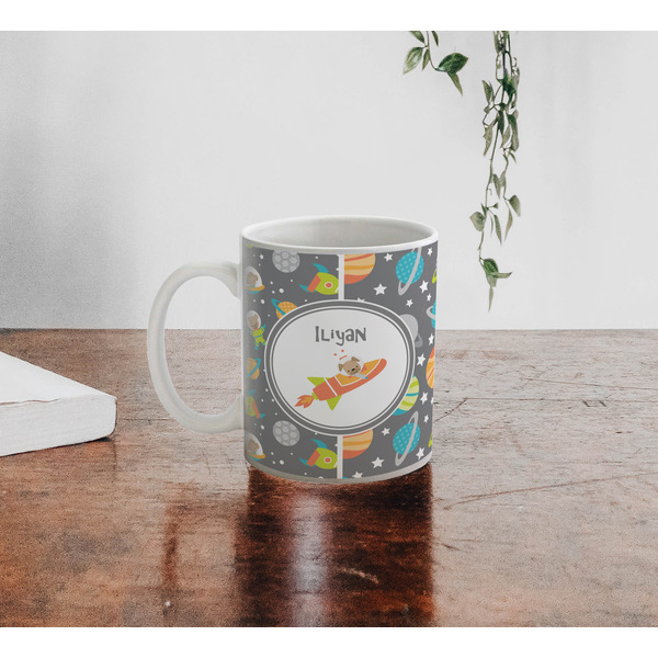 Space Explorer Personalized Coffee Mug - Lifestyle