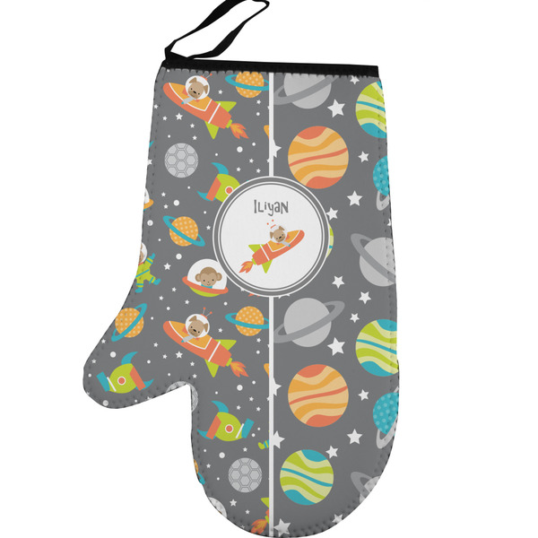 Space Explorer Personalized Oven Mitt - Left