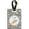 Space Explorer Plastic Luggage Tag - Rectangular w/ Name or Text