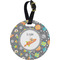 Space Explorer Plastic Luggage Tag - Round (Personalized)