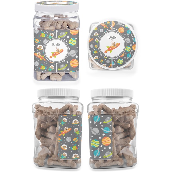 Space Explorer Pet Treat Jar - Multiple Angles