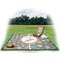Space Explorer Picnic Blanket - with Basket Hat and Book - in Use