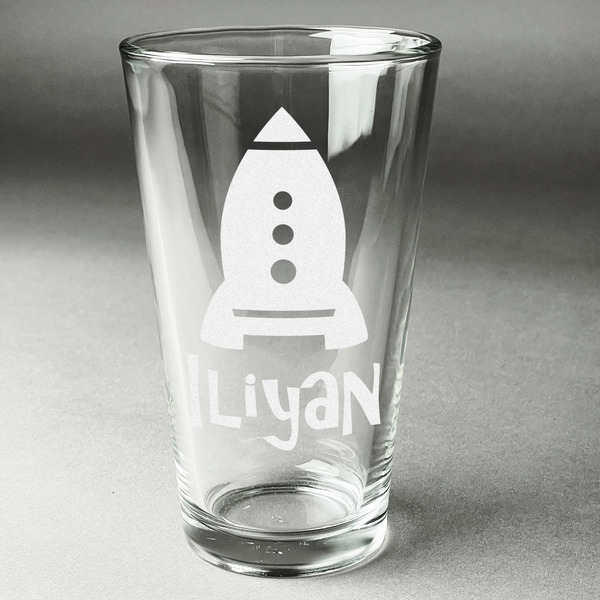 Custom Space Explorer Pint Glass - Engraved (Single) (Personalized)