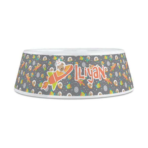 Space Explorer Plastic Dog Bowls - Medium - FRONT