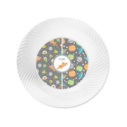 Space Explorer Plastic Party Appetizer & Dessert Plates - 6" (Personalized)