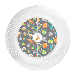 Space Explorer Plastic Party Dinner Plates - 10" (Personalized)