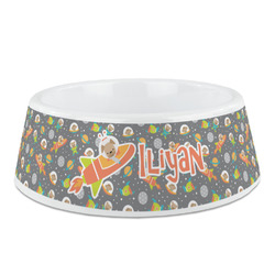 Space Explorer Plastic Dog Bowl (Personalized)