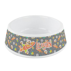 Space Explorer Plastic Dog Bowl - Small (Personalized)