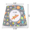 Space Explorer Poly Film Empire Lampshade - Dimensions