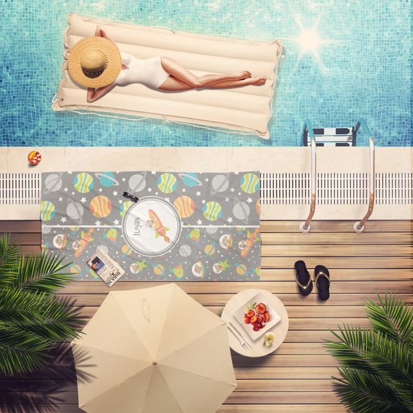 Space Explorer Pool Towel Lifestyle