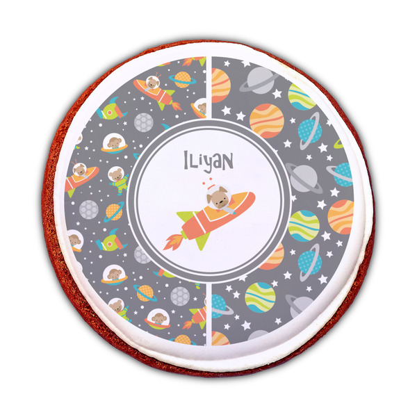 Space Explorer Printed Icing Circle - Medium - On Cookie