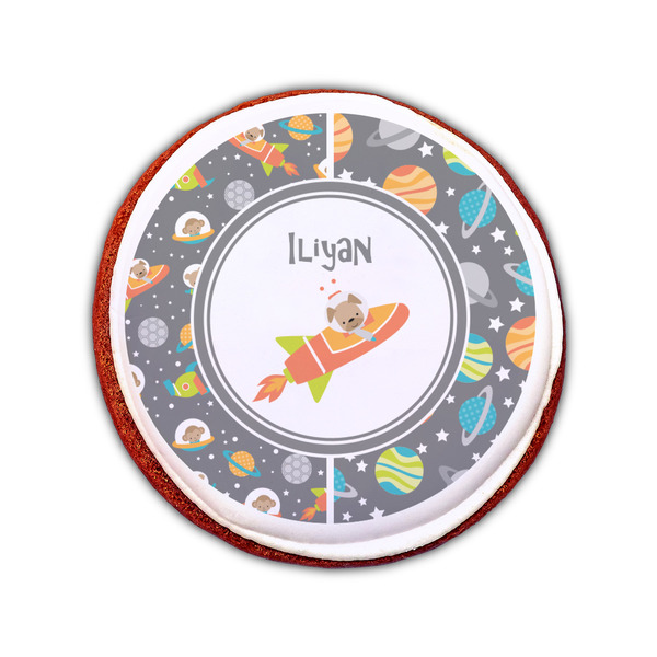 Space Explorer Printed Icing Circle - Small - On Cookie