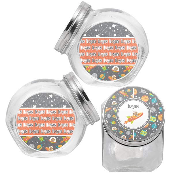 Space Explorer Puppy Treat Jar - Top Left Right