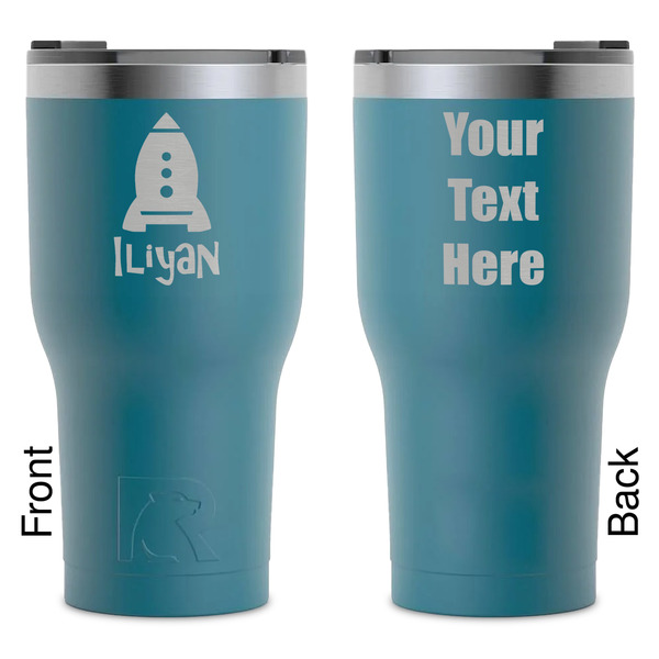 Custom Space Explorer RTIC Tumbler - Dark Teal - Laser Engraved - Double-Sided (Personalized)