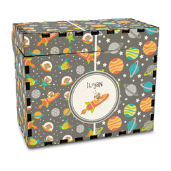 Space Explorer Wood Recipe Box - Full Color Print (Personalized)