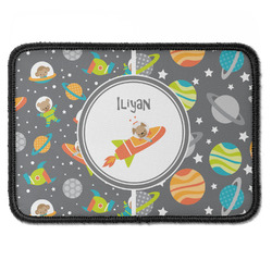 Space Explorer Iron On Rectangle Patch w/ Name or Text