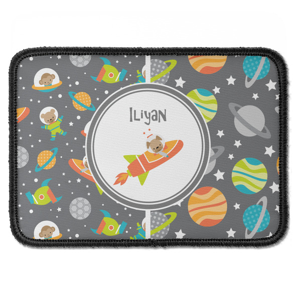 Custom Space Explorer Iron On Rectangle Patch w/ Name or Text