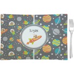Space Explorer Rectangular Glass Appetizer / Dessert Plate - Single or Set (Personalized)