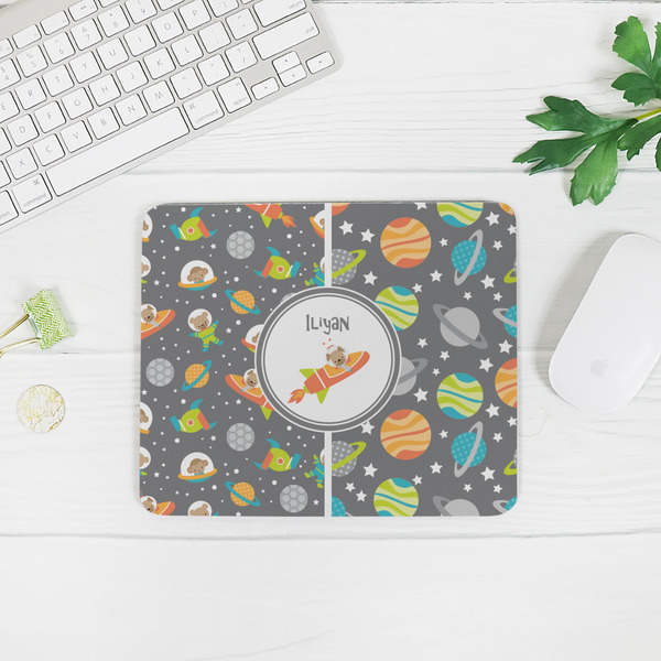 Space Explorer Rectangular Mouse Pad - LIFESTYLE 2