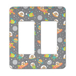 Space Explorer Rocker Style Light Switch Cover - Two Switch