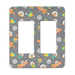 Space Explorer Rocker Style Light Switch Cover - Two Switch