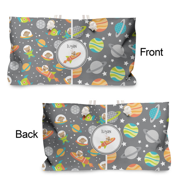 Space Explorer Large Rope Tote - From & Back View