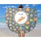 Space Explorer Round Beach Towel - In Use