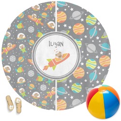 Space Explorer Round Beach Towel (Personalized)