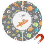 Space Explorer Round Car Magnet - 6" (Personalized)