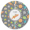 Space Explorer Round Rubber Backed Coaster (Personalized)